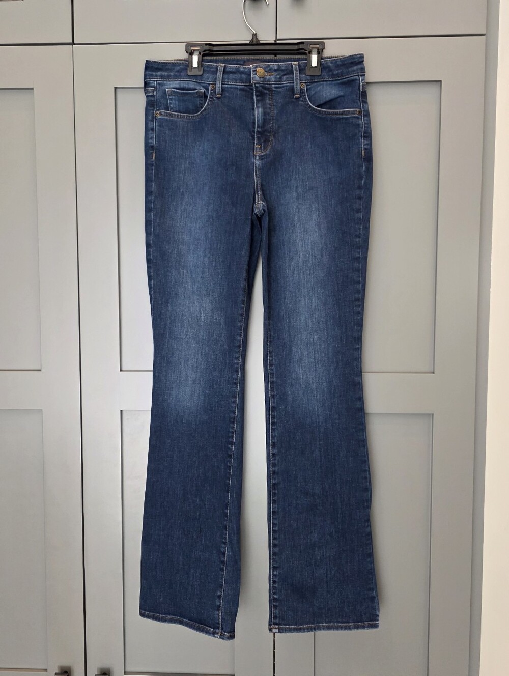 NYDJ Jeans Barbara Bootcut Size 8 Dark Wash Denim Stretch Lift Tuck Technology